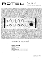 Rotel-RA-1210 - Owners manual 